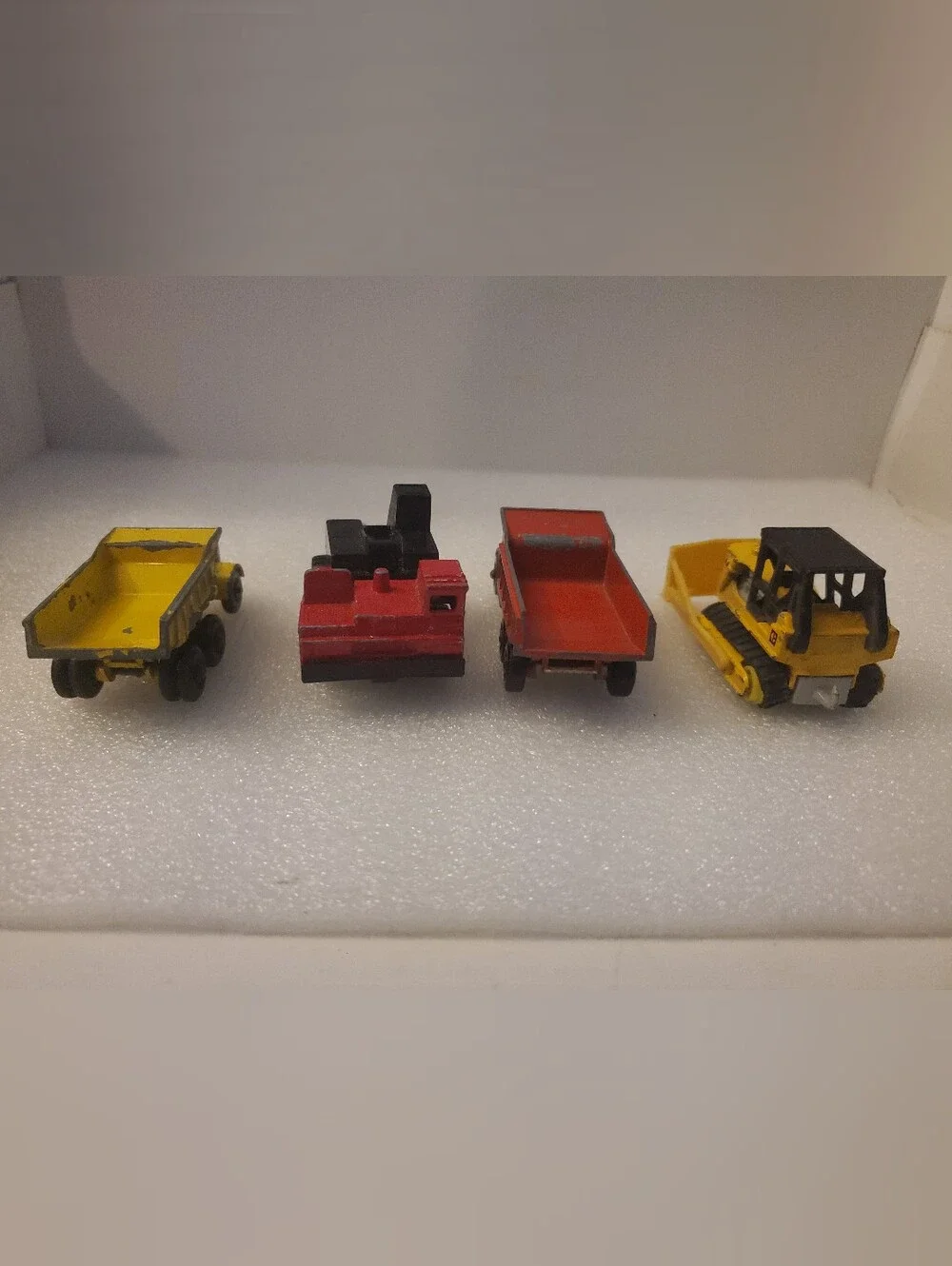 4 Vintage Matchbox Lesney Various Diecast Toy Construction Vehicles Lot
